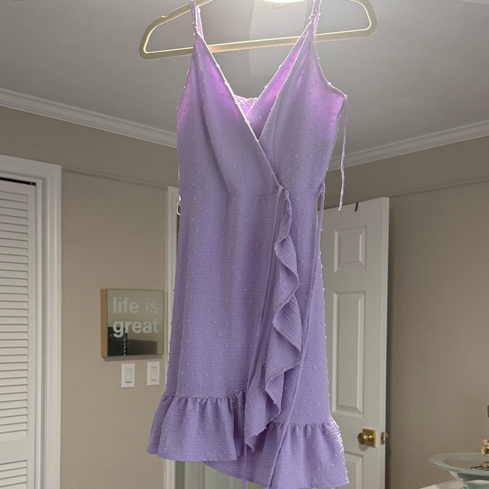 Altar'd State Lavender Ruffle Dress